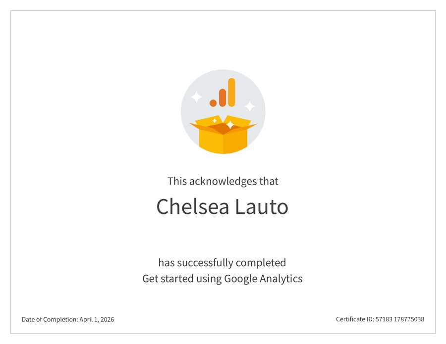 Get started using Google Analytics certificate